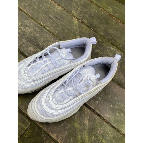 Nike Air Max 97 Triple White Wolf Gray Running Shoes 921826-101 Men’s - Sz 10.5 - Picture 6 of 9